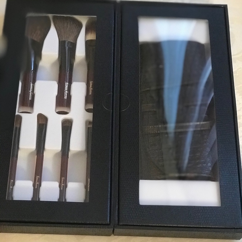 Seven handmade travel brushes